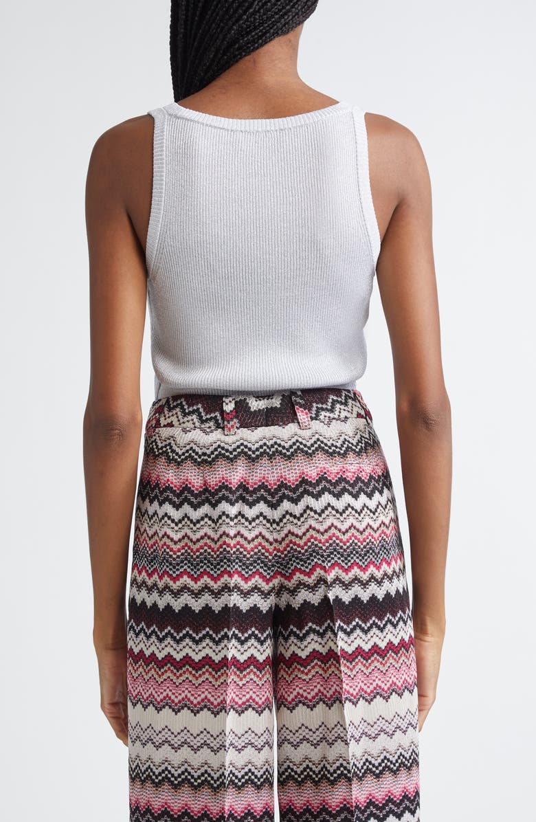 Missoni Metallic Tank, Alternate, color, Silver