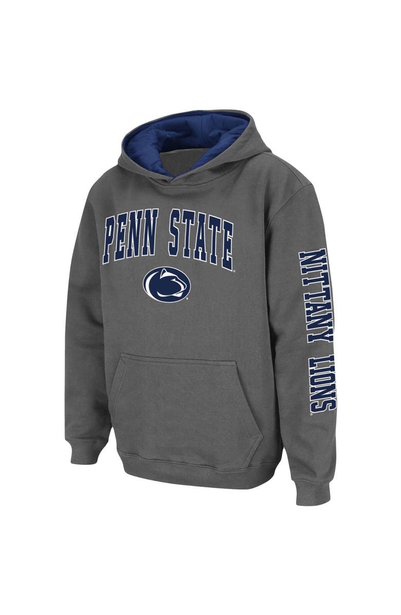 COLOSSEUM Youth Colosseum Charcoal Penn State Nittany Lions 2-Hit Team Pullover Hoodie, Alternate, color, Charcoal