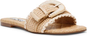 【Steve Madden】 ★大人気★ Merla Natural Raffia MERLA Natural Raffia Women's Slide Sandal – Steve Madden