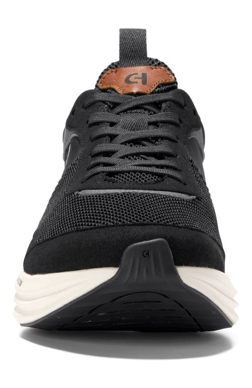 Cole Haan Øriginalgrand Quadstreak Running Shoe In Black/british Tan/ivory