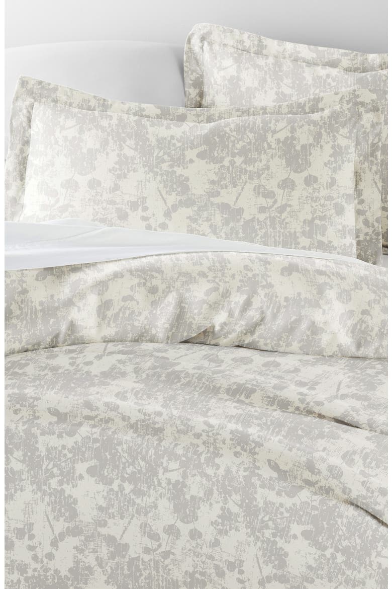 Patterned Duvet Set, Alternate, color, LIGHT GRAY
