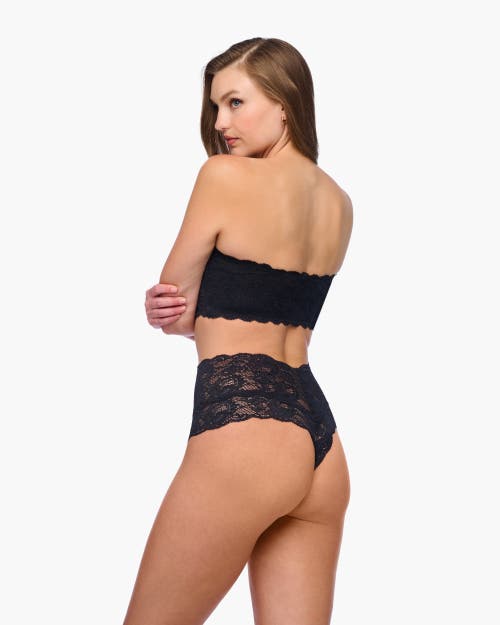 Cosabella Nsn High Waisted Thong In Black