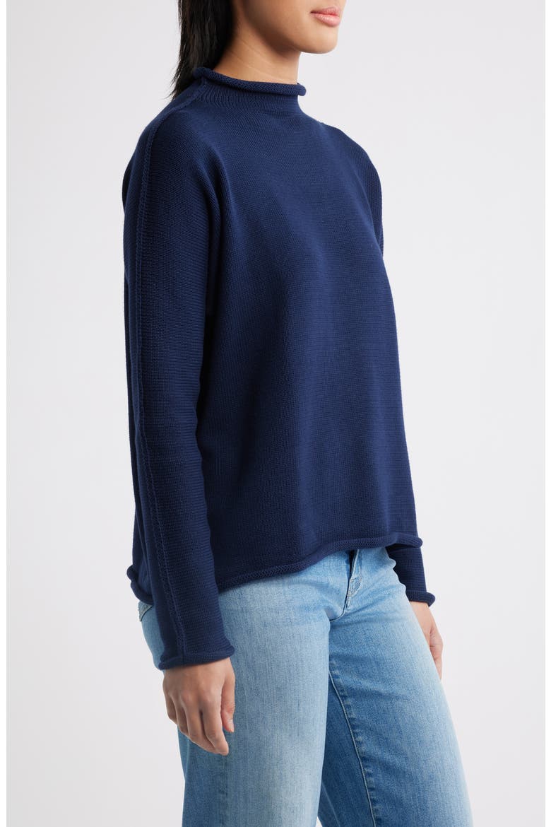 Monterey Funnel Neck Sweater, Alternate, color, NAVY