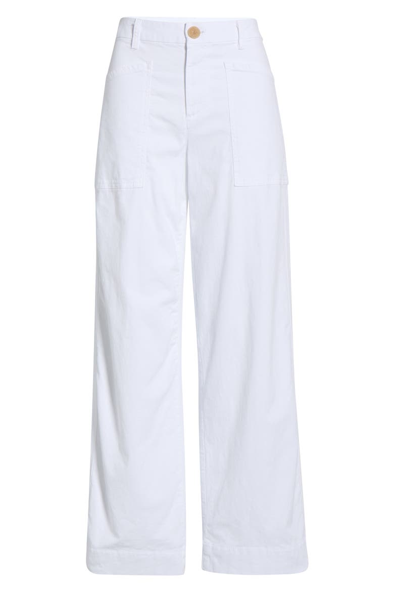 Limerick Mid Rise Wrap Pocket Pants, Alternate, color, WHITE