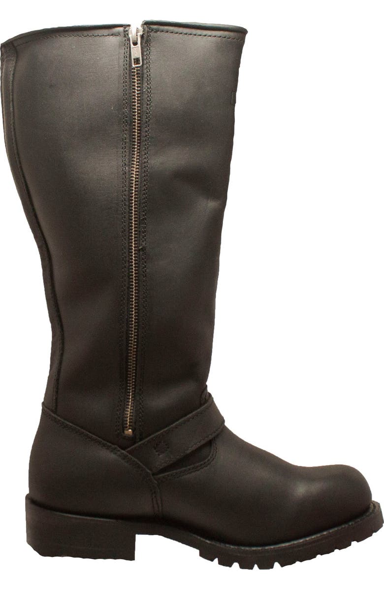 RideTecs 16" Engineer Zipper Biker Boot, Alternate, color, Black