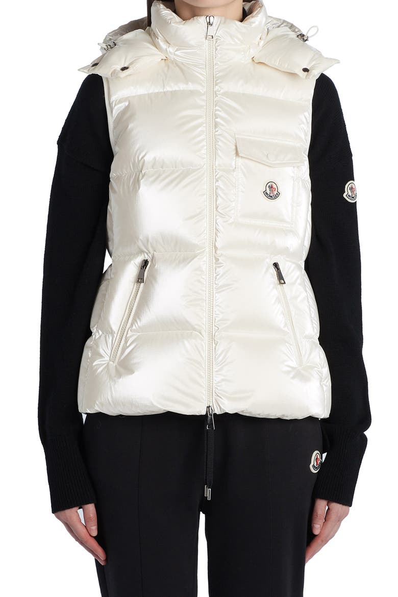 Diotis Hooded Down Puffer Vest, Main, color, NATURAL