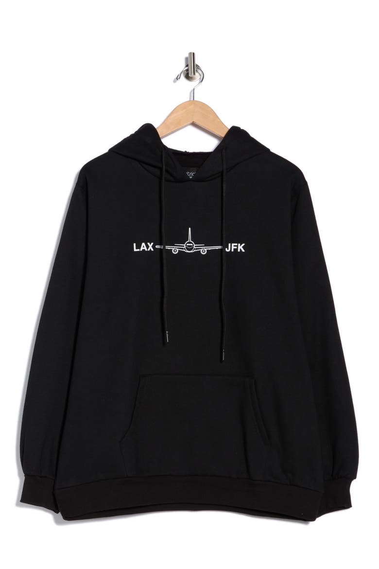 LAX to JFK Hoodie, Alternate, color, BLACK
