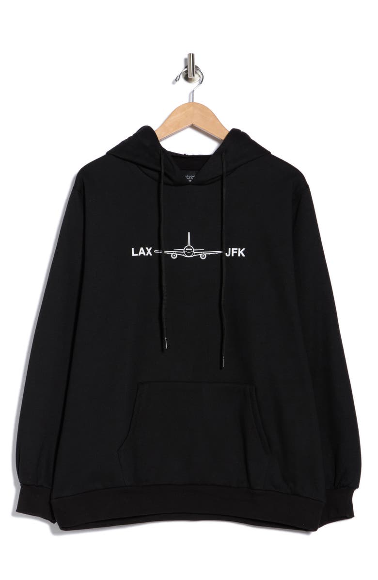 patrick. LAX to JFK Hoodie, Main, color, Black