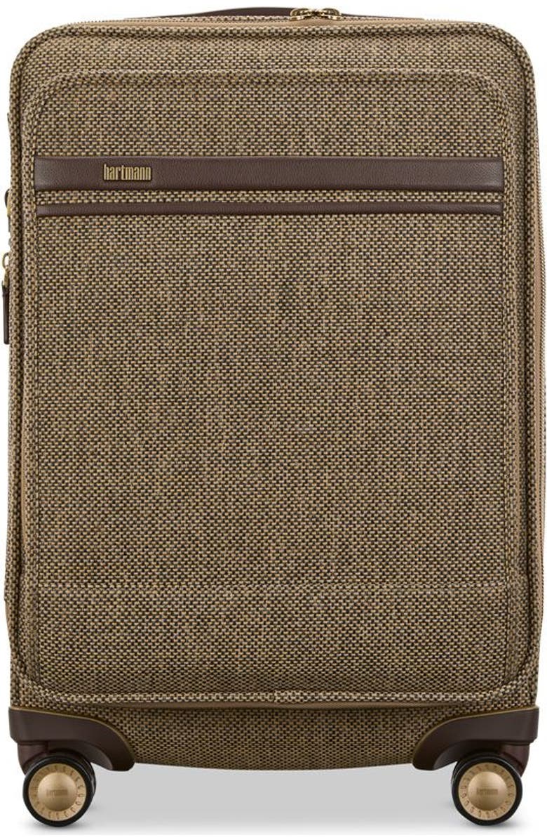 Hartmann Tweed Carry-On Expandable Spinner, Main, color, Tweed/Natural Leather