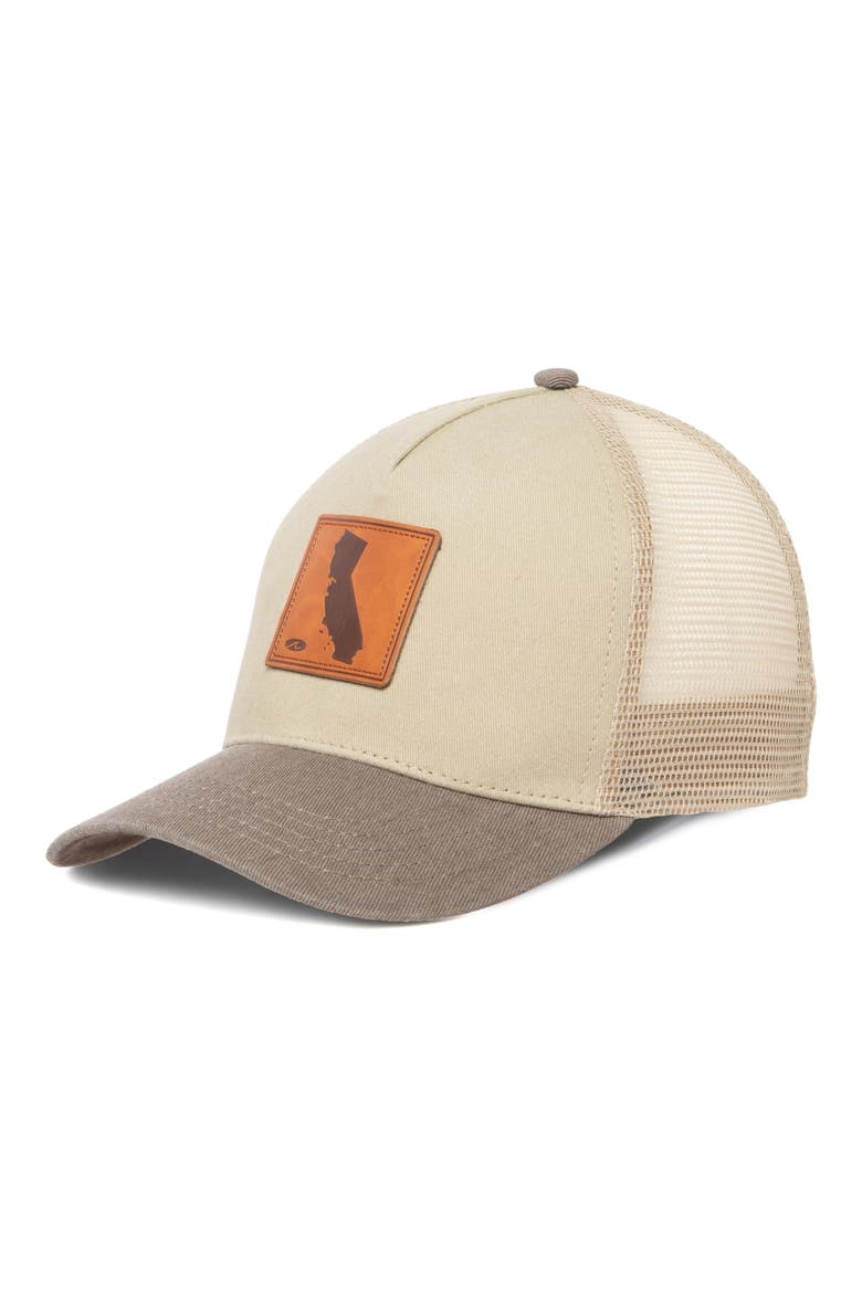 Cotton Canvas Trucker Hat, Main, color, BEIGE