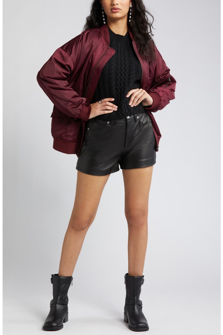 Mix Stitch Boxy Sweater, Alternate, color, BLACK