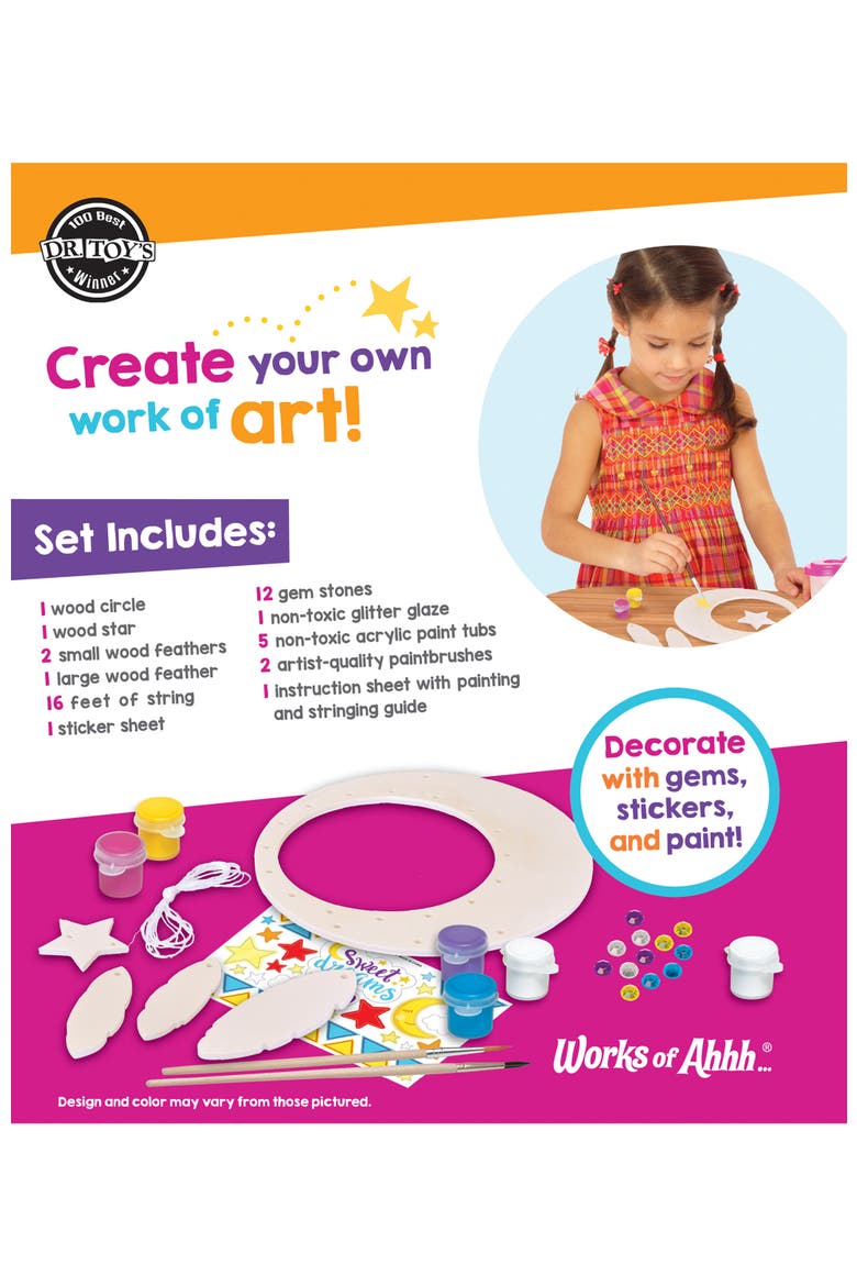 Dreamcatcher Wood Craft & Paint Kit, Alternate, color, Multicolor