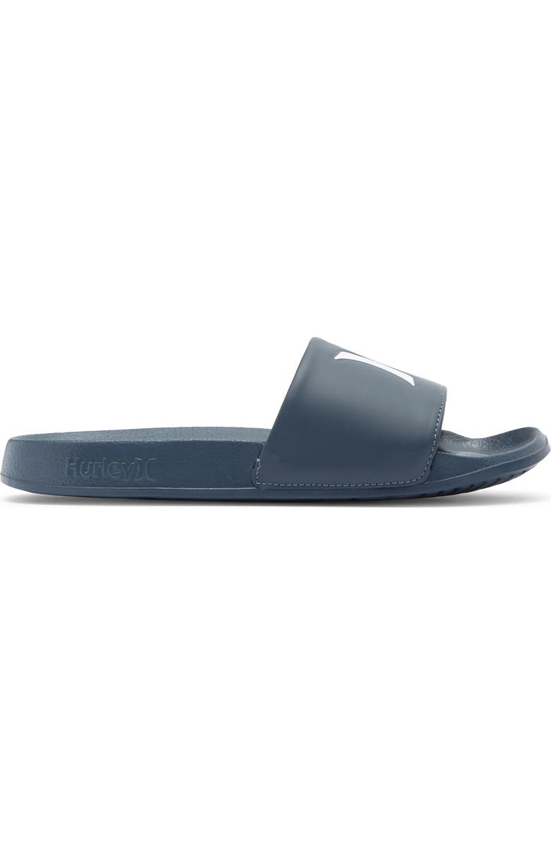 Hurley Logo Slide Sandal, Alternate, color, Navy