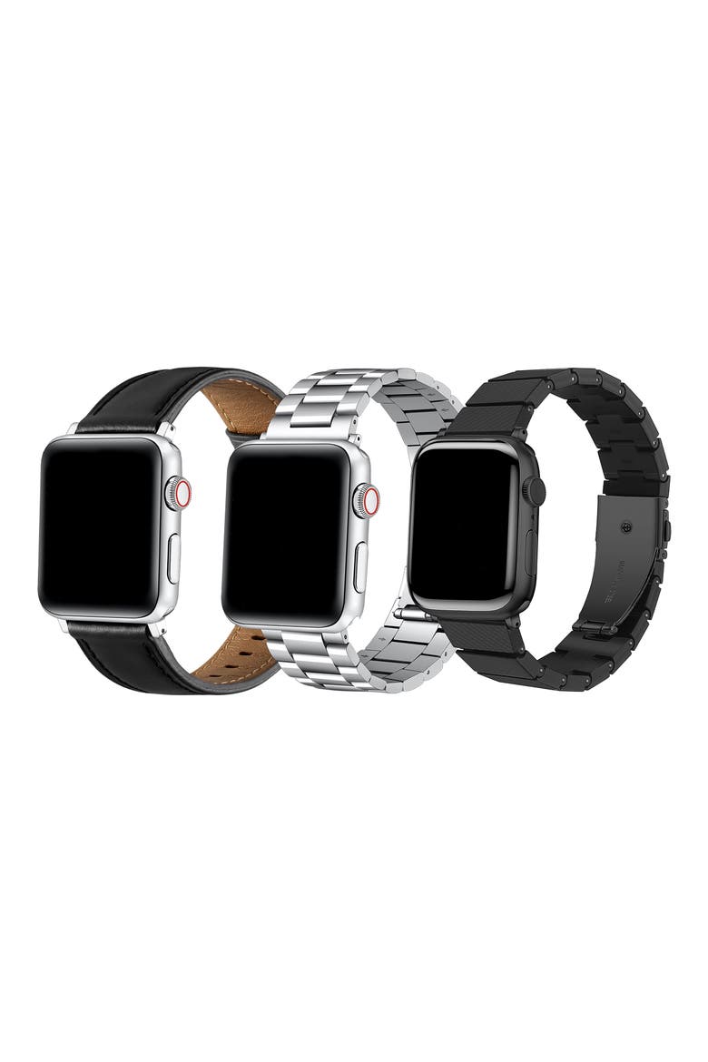 Assorted 3-Pack Apple Watch® Watchbands, Main, color, BLACK ASSORTED