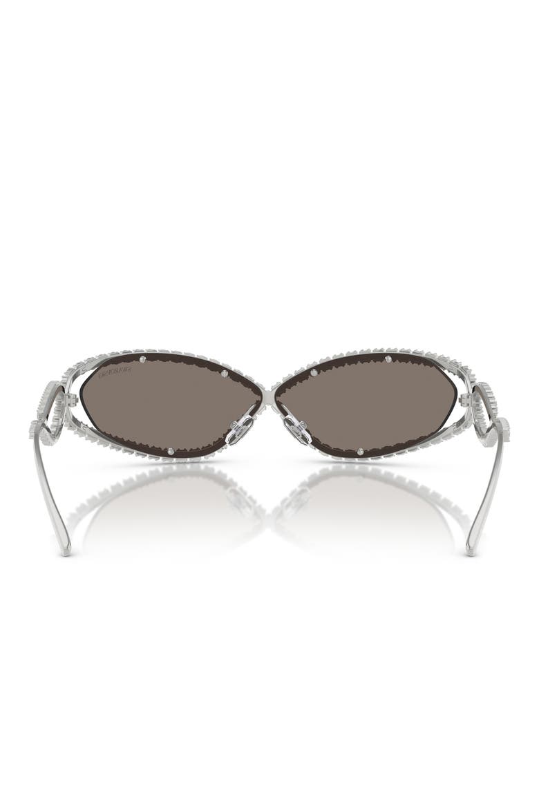 65mm Irregular Sunglasses, Alternate, color, SILVER