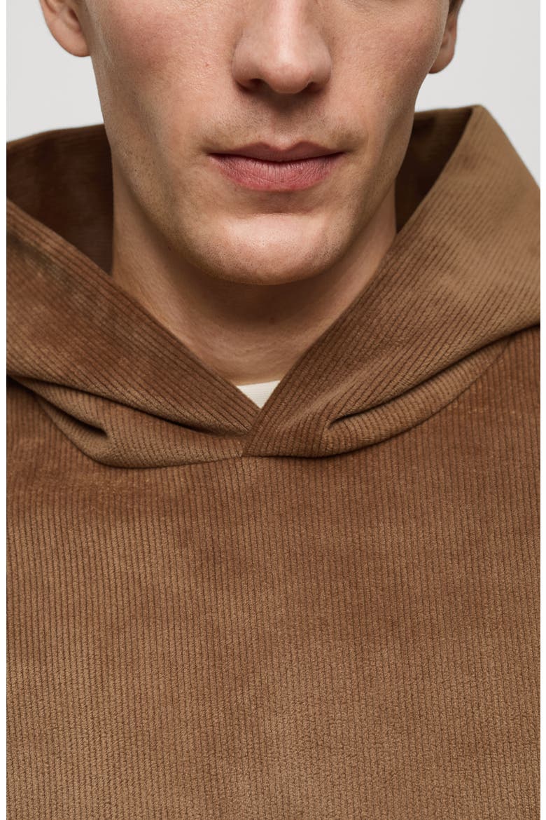 Corduroy Pullover Hoodie, Alternate, color, TOBACCO BROWN
