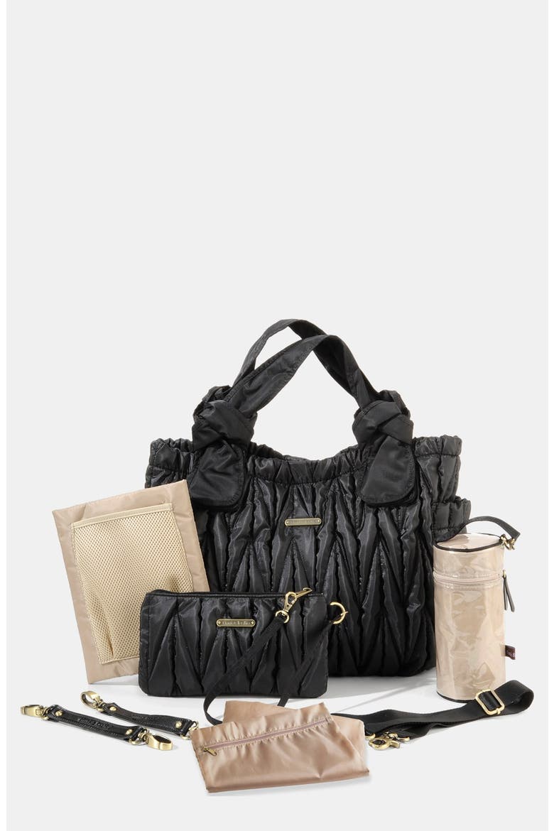 'Marie Antoinette' Diaper Bag, Alternate, color, BLACK