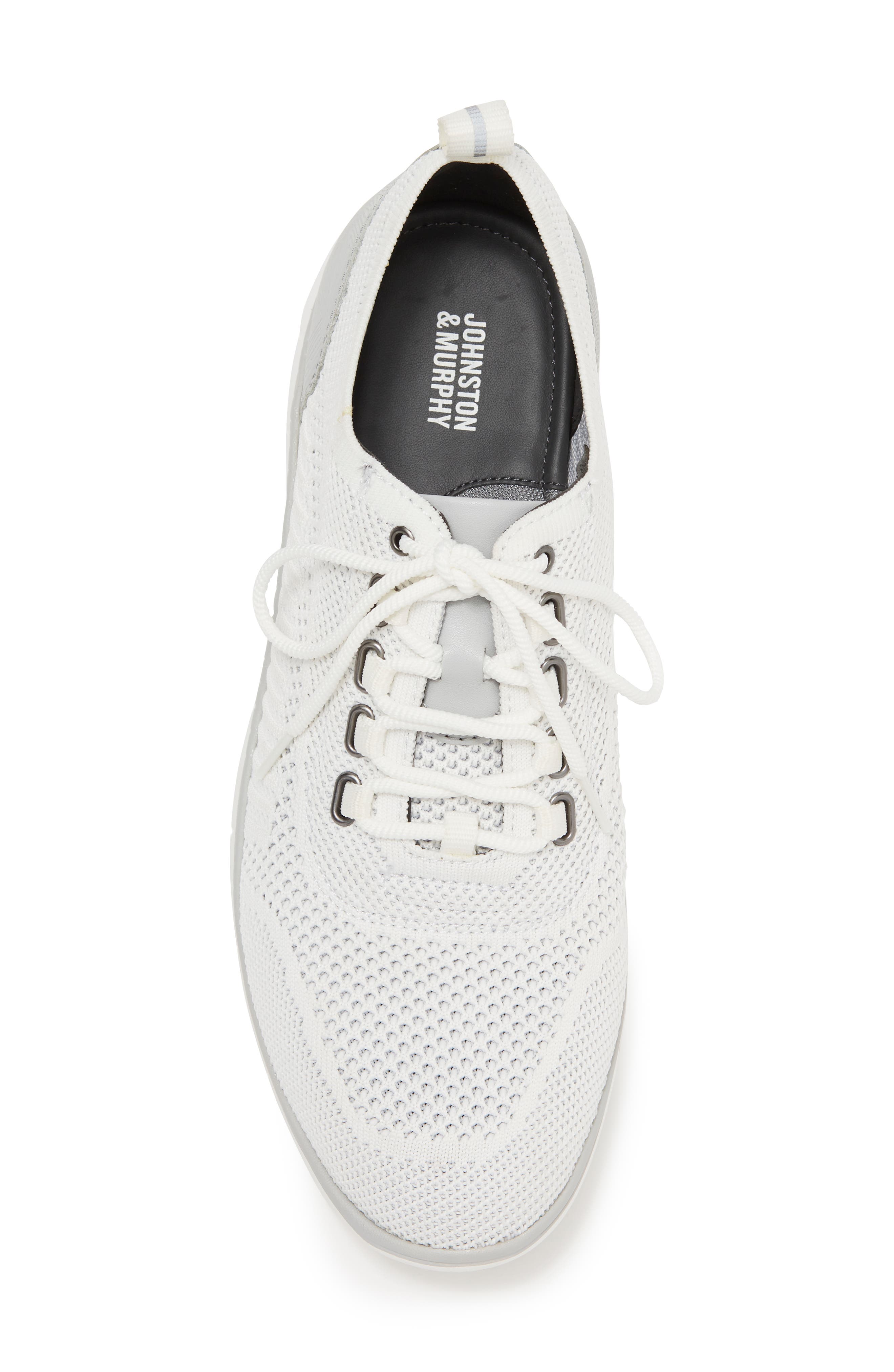 Johnston & Murphy Acklen U Sneaker, Alternate, color, White Knit
