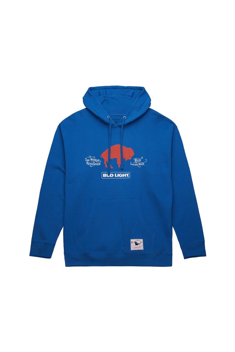Men's Mitchell & Ness  Royal Buffalo Bills NFL x Bud Light Vintage Pullover Hoodie, Alternate, color, Royal