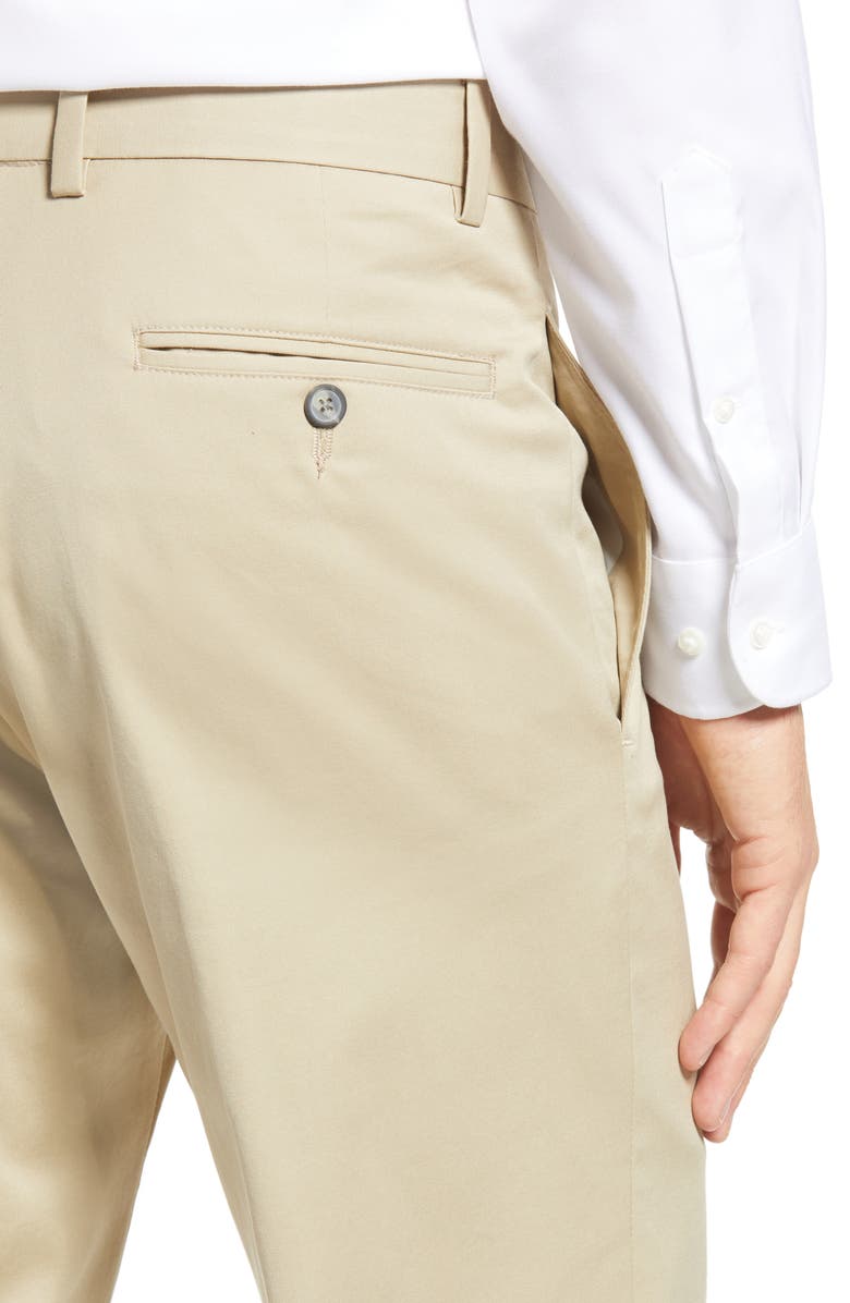 Berle Charleston Khakis Cotton Stretch Twill Chino Pants, Alternate, color, Khaki