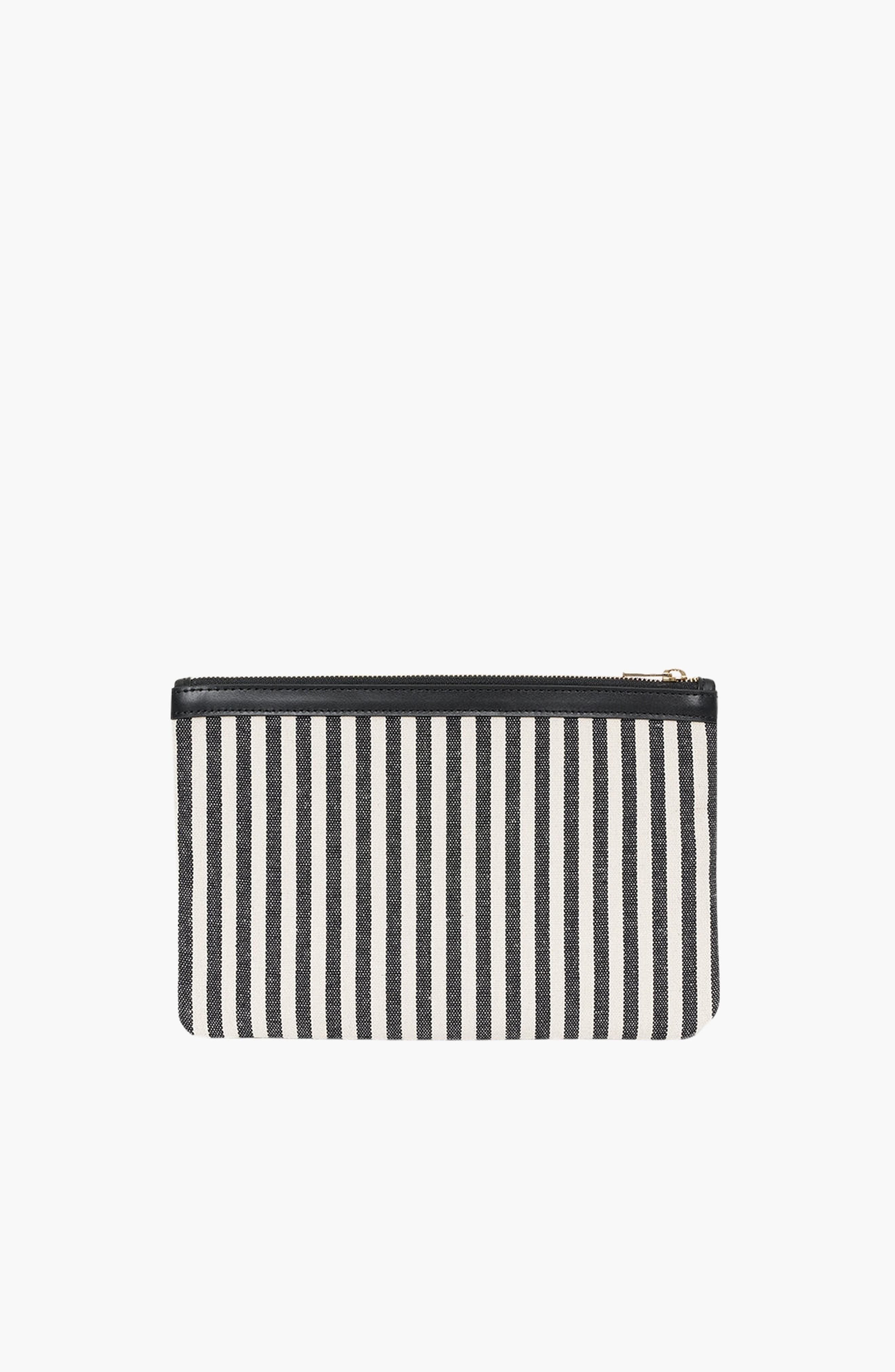 Lili Pouch, Alternate, color, White And Black Stripe