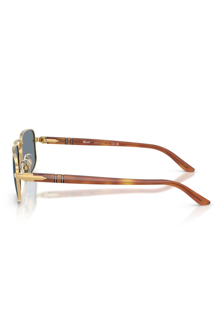 56mm Pillow Sunglasses, Alternate, color, GOLD / LIGHT BLUE