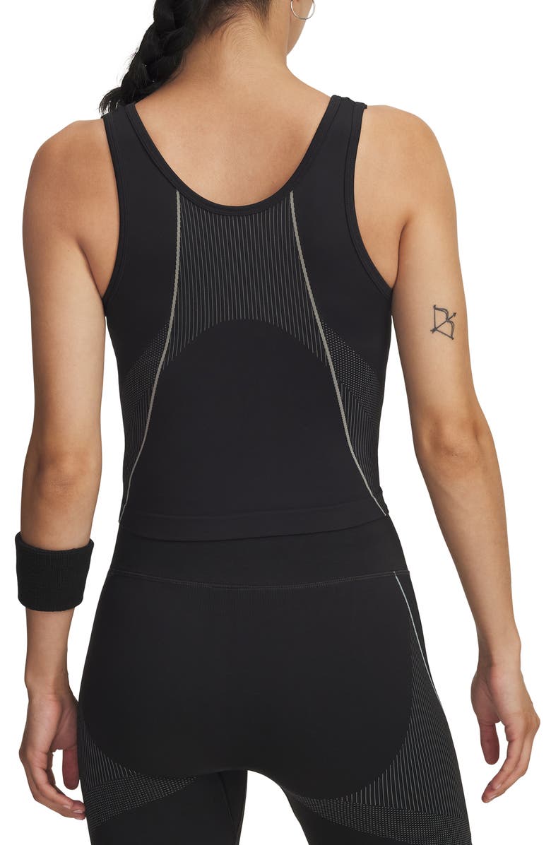 Under Armour Vanish Seamless Tank, Alternate, color, Black / Steel / Steel