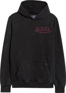Von Dutch Logo Embroidered Fleece Pullover Hoodie