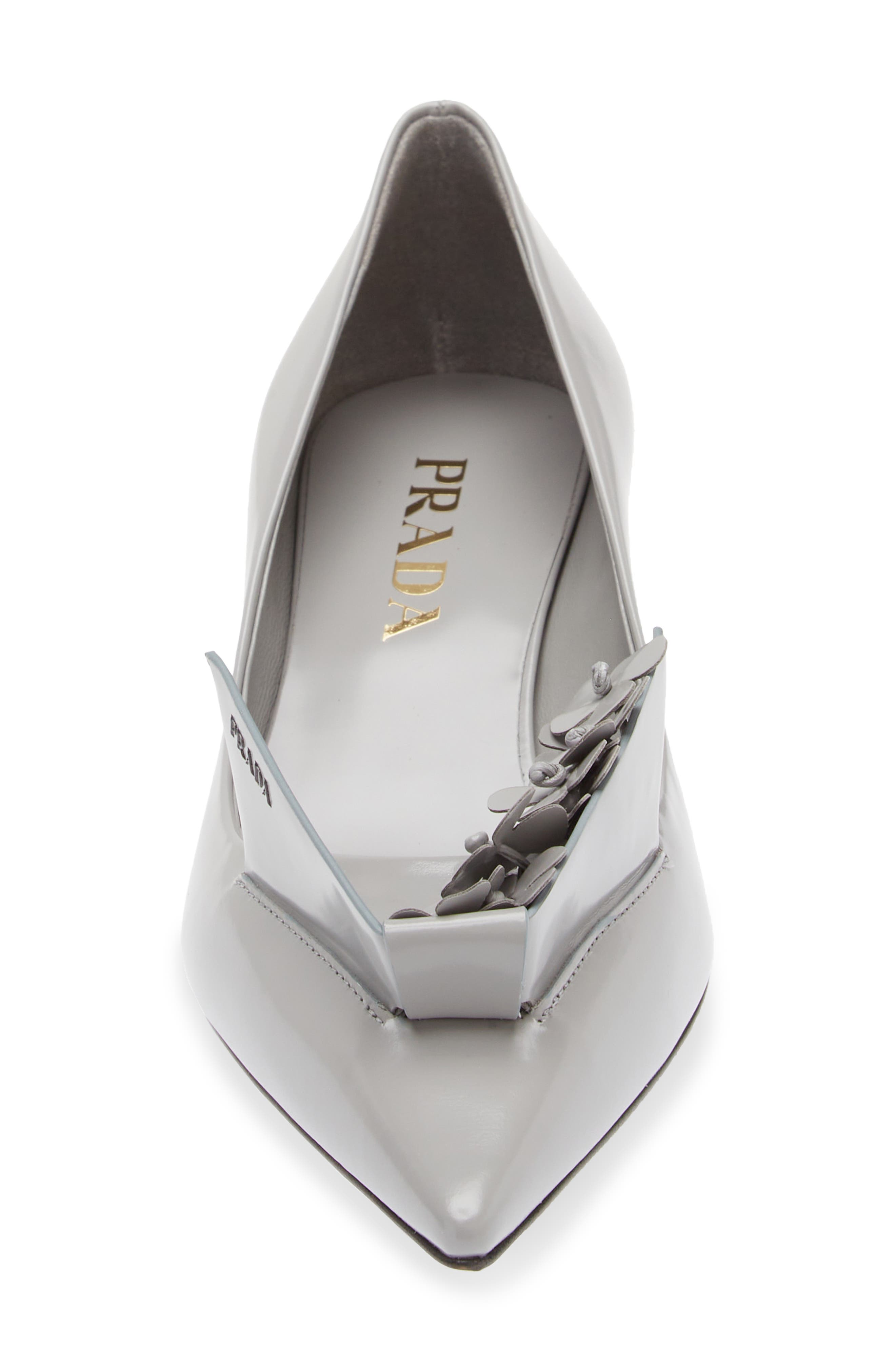 Prada Bunny Flora Kitten Heel Pointed Toe Pump, Alternate, color, 