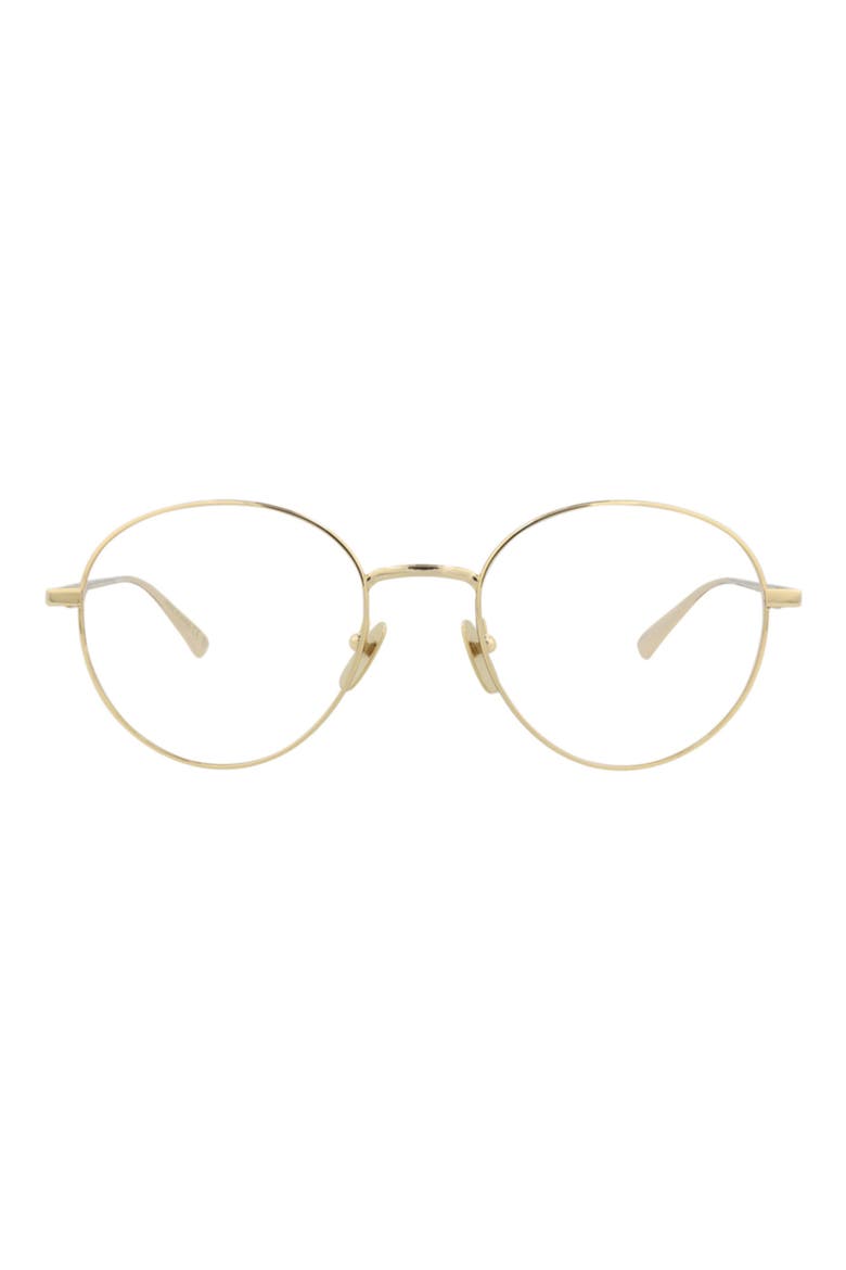 53mm Round Optical Glasses, Main, color, GOLD GOLD TRANSPARENT
