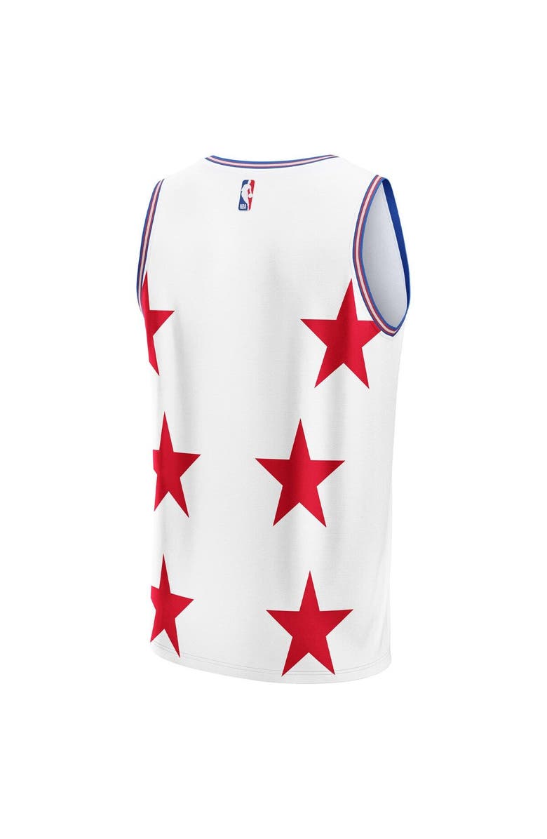 NBA X KIDSUPER Unisex NBA & KidSuper Studios by Fanatics White Philadelphia 76ers Hometown Jersey, Alternate, color, White