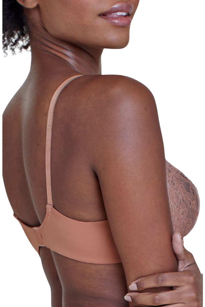 Entice Lace Balconette Underwire Bra, Alternate, color, Gleam/Terracotta