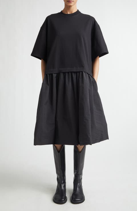 Combo Jersey & Poplin T-Shirt Dress