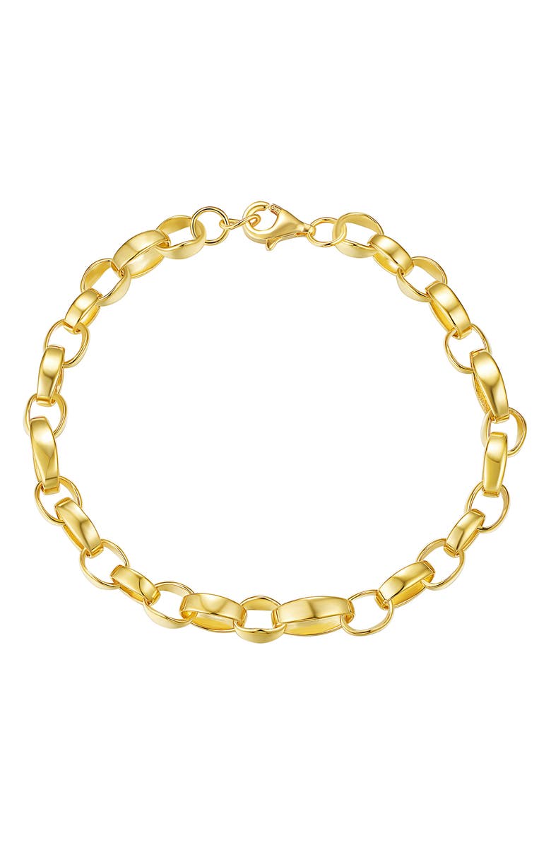 CANDELA JEWELRY Oval Link Bracelet, Main, color, Gold