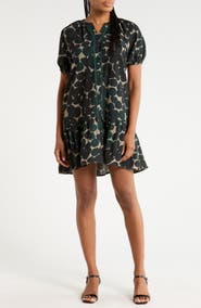 MELLODAY Puff Sleeve Print Minidress