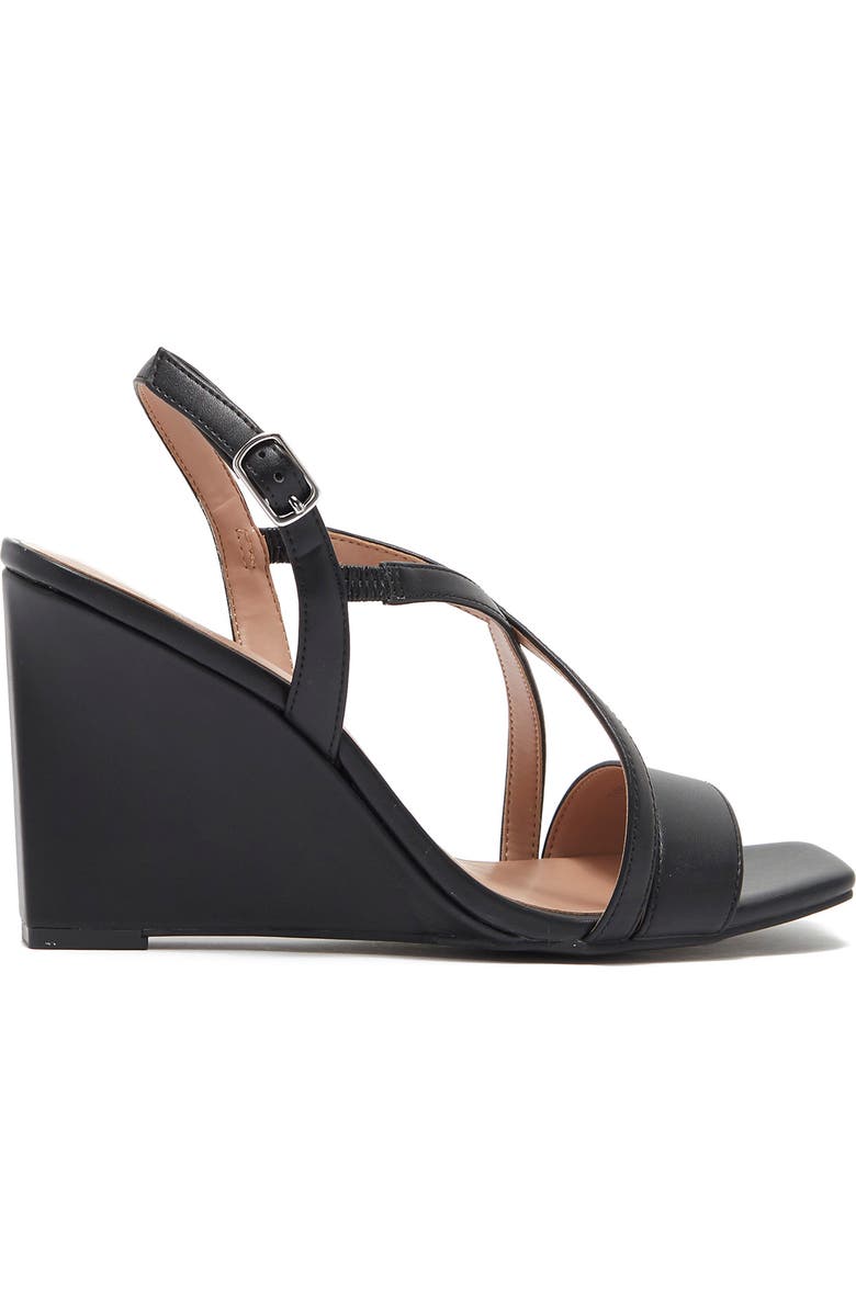 Linea Paolo Galen Strappy Wedge Faux Leather Sandal, Alternate, color,