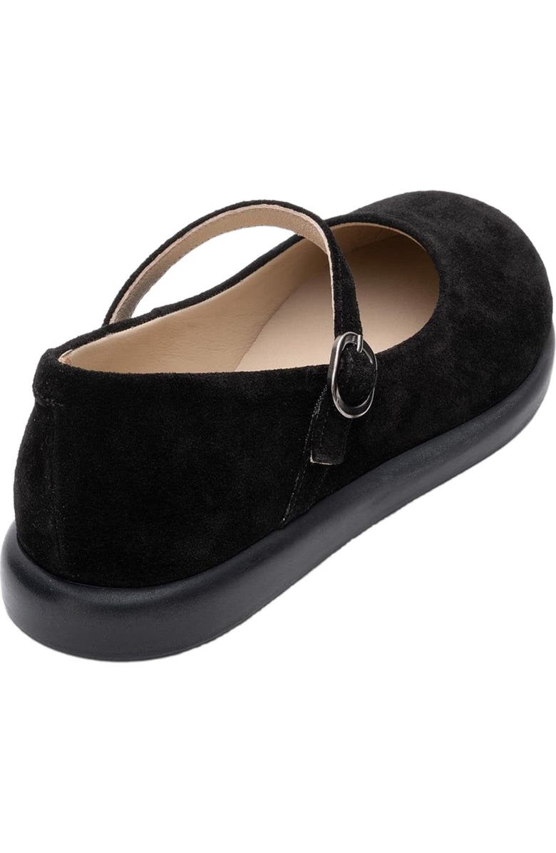 Forever & Always Shoes ANISA Leather Strap Flat, Alternate, color, Black Leather