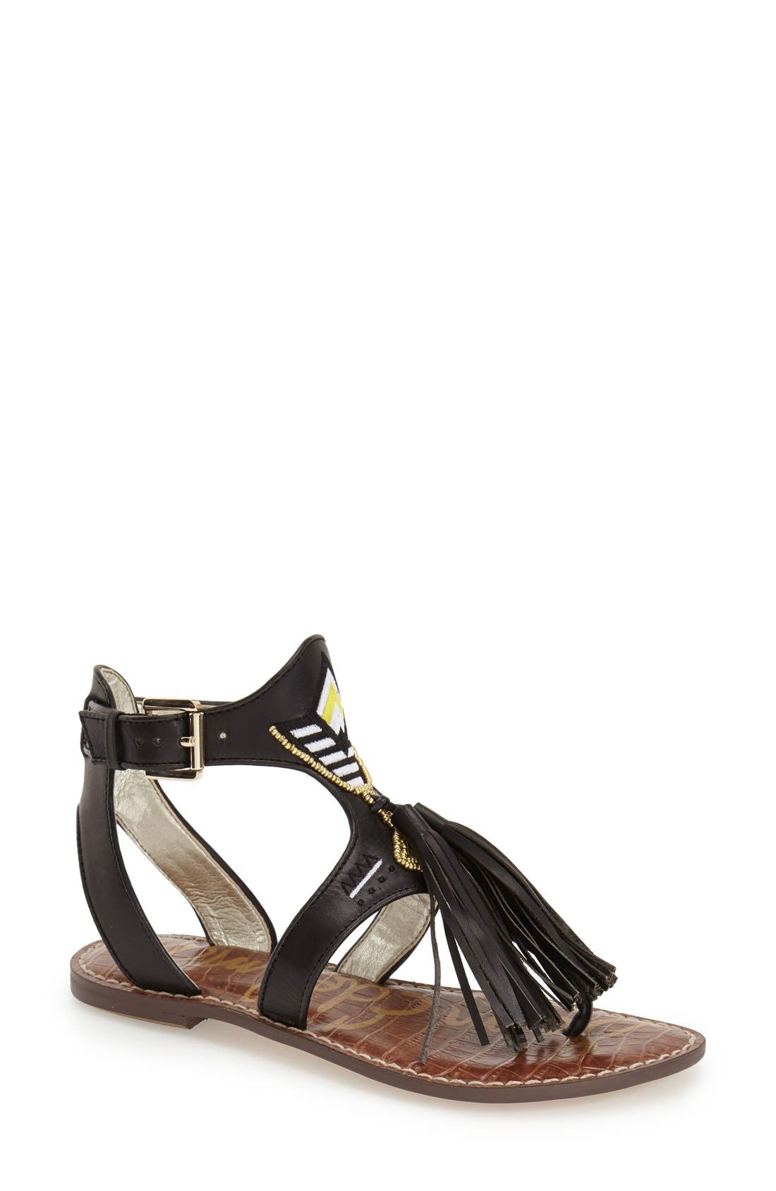 Sam Edelman 'Giblin' Fringe Sandal, Main, color, 