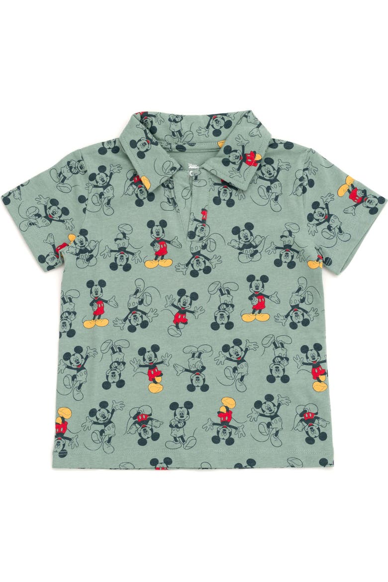 Mickey Mouse 2-Piece Polo and Shorts Set, Alternate, color, Mickey Mouse Sage