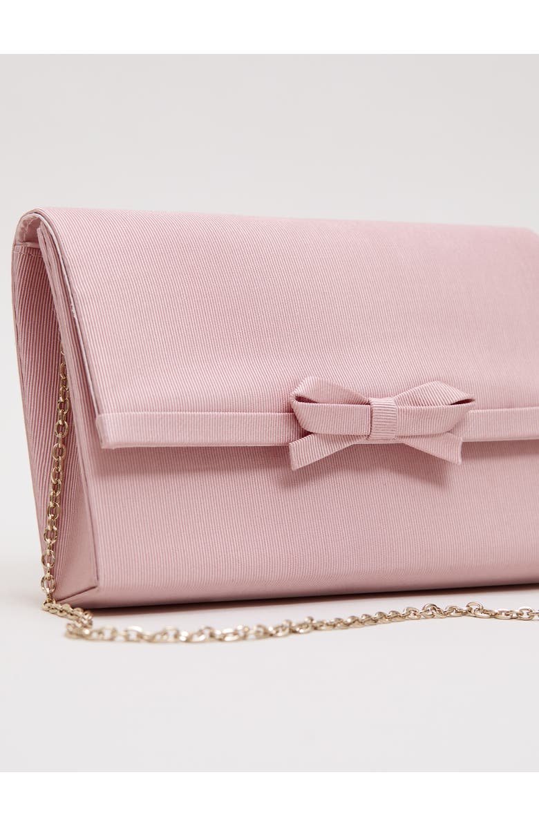 Phase Eight Grosgrain Bow Clutch, Alternate, color, Pale Pink