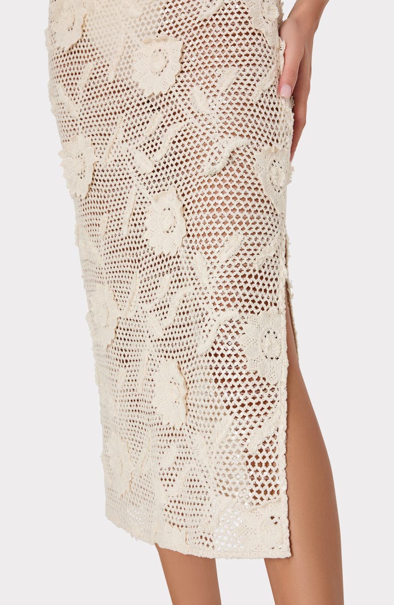 Milly Sequin Crochet Cover-Up Dress, Alternate, color, 