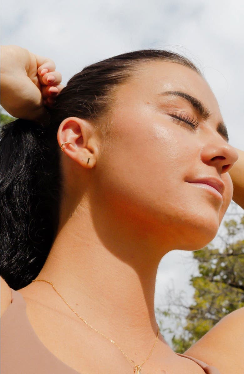 MADE BY MARY Mini Bar Stud Earrings, Alternate, color, Gold Vermeil