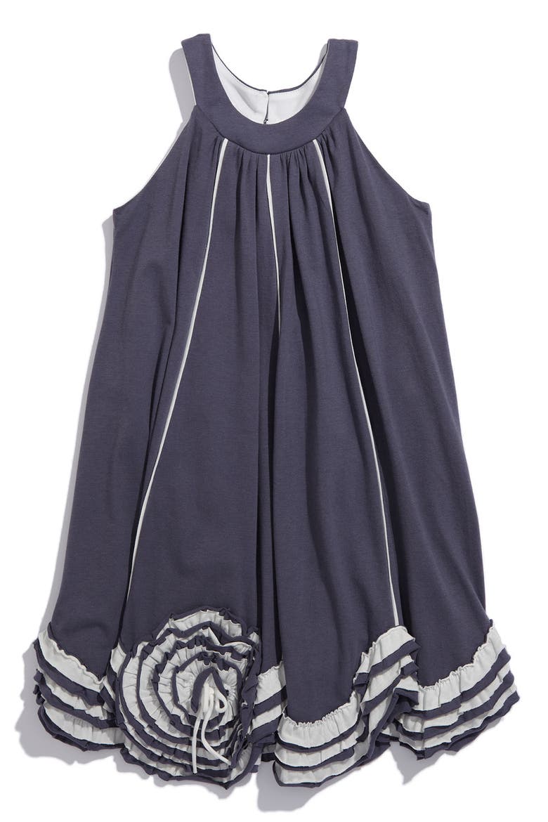 'Victorian Swirl' Knit Dress, Main, color, SLATE