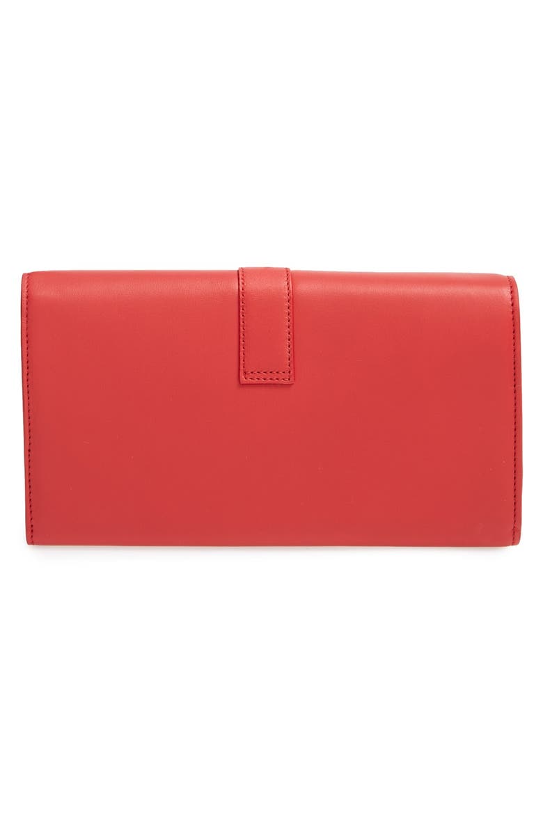 'Large Ligne Y' Leather Wallet, Alternate, color, LIPSTICK RED