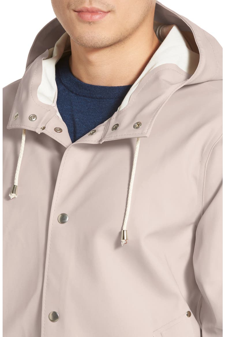 Stockholm Long Sleeve Hooded Raincoat, Alternate, color, LIGHTSAND