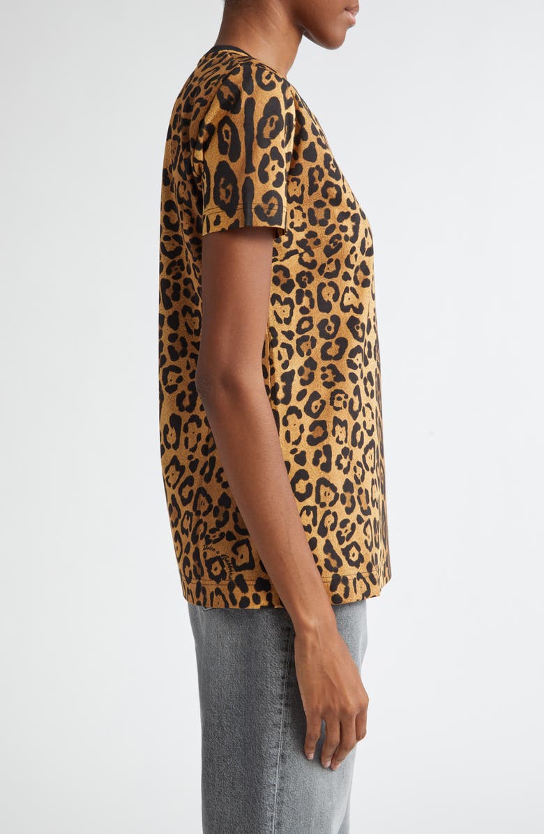 Dolce&Gabbana Interlock Leopard Print Cotton T-Shirt, Alternate, color, 