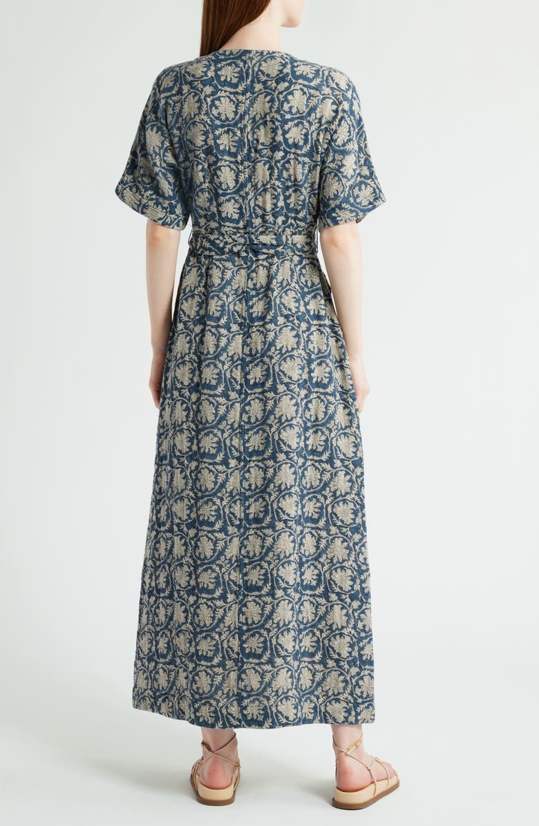 Faherty Dune Camille Belted Organic Cotton Gauze Dress, Alternate, color, 