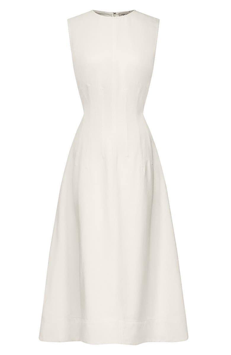 TWP Sleeveless Midi Dress, Alternate, color, Bone