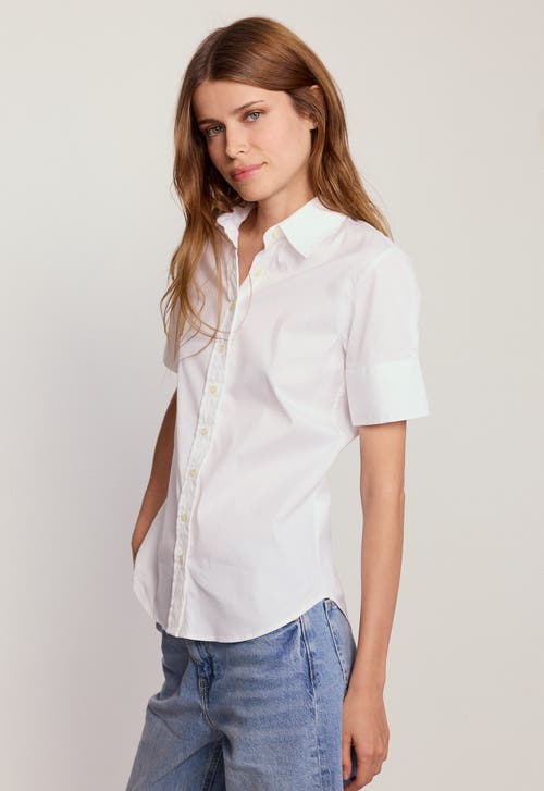The Shirt By Rochelle Behrens The Short Sleeve Shirt In White