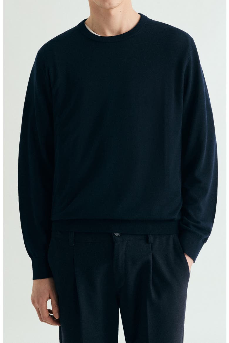 Merino Wool Sweater, Main, color, Navy